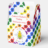 かわいい誇りを持ったLGBTレインボービーと結婚花 フェイバーボックス (オープン)