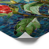 かわいい誕生フラワーフローリストブーケバラ ポスター (角)