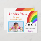 かわいい誕生日ありがとうフォトカード子供へ (正面/裏面)