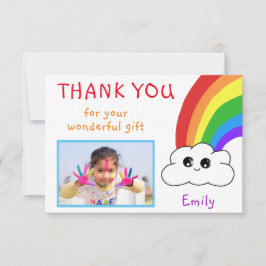 かわいい誕生日ありがとうフォトカード子供へ