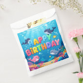 かわいい誕生日おめでとうイルカのデザイン フェイバーバッグ (封をした状態)