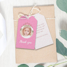 かわいい誕生日お洒落プリンセスかわいいティアラ写真 ギフトタグ