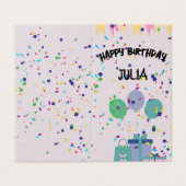 かわいい誕生日お祝いグリーティングカードデザイン (外部フラット)