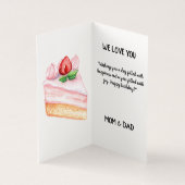 かわいい誕生日お祝いグリーティングカードデザイン (内部)