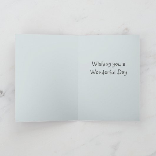 かわいい誕生日つるこうもり折りグリーティングカード カード (内部)