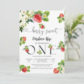 かわいい誕生日のお知らせ - 1歳の誕生日 招待状 (スタンド正面)