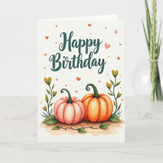 かわいい誕生日のウリのイラストカード カード (正面)