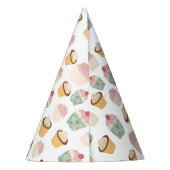 かわいい誕生日のカップケーキパターン パーティーハット (裏面)