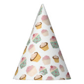 かわいい誕生日のカップケーキパターン パーティーハット (左)