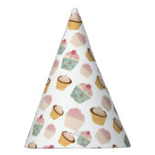 かわいい誕生日のカップケーキパターン パーティーハット (右)