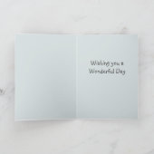 かわいい誕生日のフクロウの折りたたみグリーティングカード カード (内部)