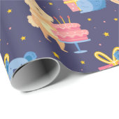 かわいい誕生日の動物のラッピング紙 ラッピングペーパー (ロールコーナー)