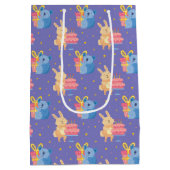 かわいい誕生日の動物 ミディアムペーパーバッグ (裏面)