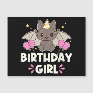 かわいい誕生日の女の子バットグラフィック