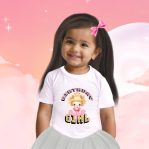 かわいい誕生日の女の子 ベビーTシャツ