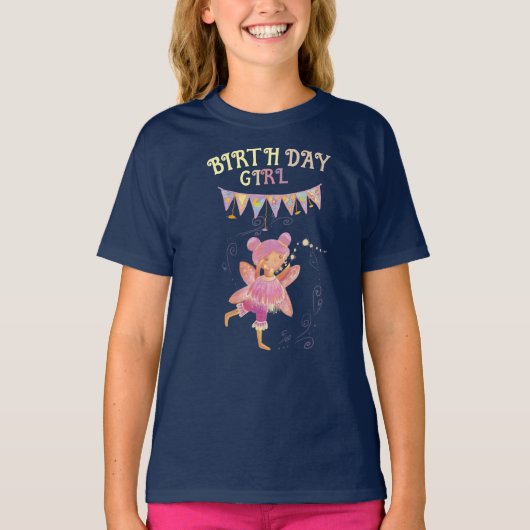 かわいい誕生日の妖精 Tシャツ (正面)
