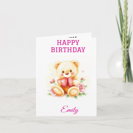 かわいい誕生日の子ども達の引用 カード (正面)