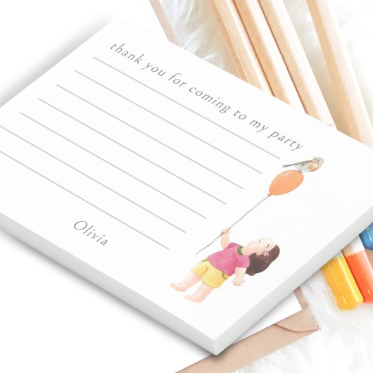 かわいい誕生日の子供パーティーガール風船ありがとう ポストイット