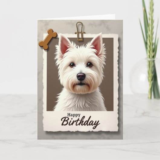 かわいい誕生日の子犬のフォトカード カード (正面)