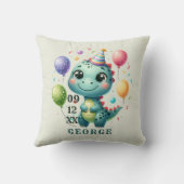 かわいい誕生日の恐竜 クッション (裏面)