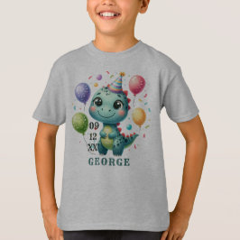 かわいい誕生日の恐竜 Tシャツ