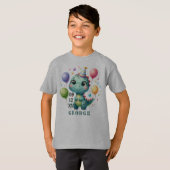 かわいい誕生日の恐竜 Tシャツ (正面フル)