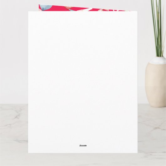 かわいい誕生日の折り畳みグリーティングカード カード (裏面)