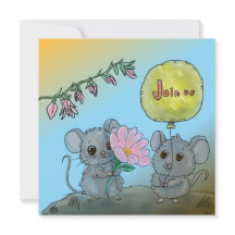 かわいい誕生日の招待