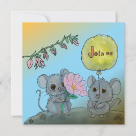 かわいい誕生日の招待 招待状