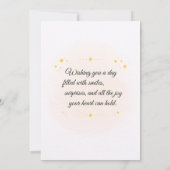 かわいい誕生日の猫のグリーティングカード カード (裏面)