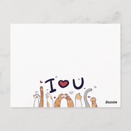 かわいい誕生日の猫のポストカード ポストカード (裏面)