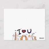 かわいい誕生日の猫 ポストカード (裏面)