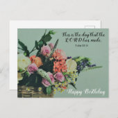 かわいい誕生日の聖書の一節 ポストカード (正面/裏面)