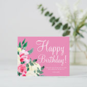 かわいい誕生日の聖書の詩のポストカード ポストカード (スタンド正面)