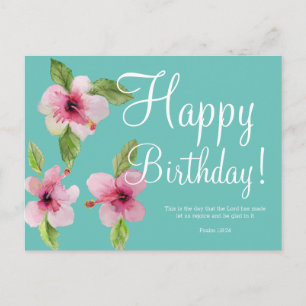 かわいい誕生日の聖書の詩のポストカード ポストカード