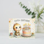 かわいい誕生日の願い ポストカード (スタンド正面)