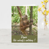 かわいい誕生日を誰も見ていないようなダンス カード (黄色い花)