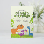 かわいい誕生日カードに漫画が登場 招待状 (スタンド正面)