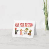 かわいい誕生日カードロックあなたの誕生日の野菜 カード (正面)