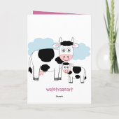 かわいい誕生日カード猫が花を贈る カード (裏面)