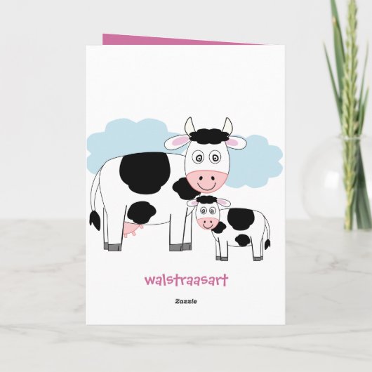 かわいい誕生日カード猫が花を贈る カード (裏面)