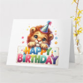 かわいい誕生日カード カード (黄色い花)