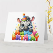 かわいい誕生日カード カード (黄色い花)