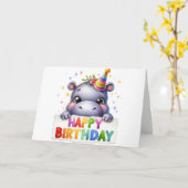 かわいい誕生日カード カード (黄色い花)