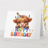 かわいい誕生日カード カード (黄色い花)