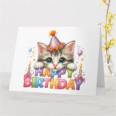 かわいい誕生日カード カード (黄色い花)