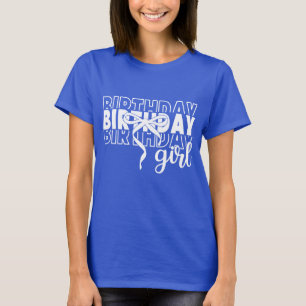 かわいい誕生日ガールワードアート Tシャツ