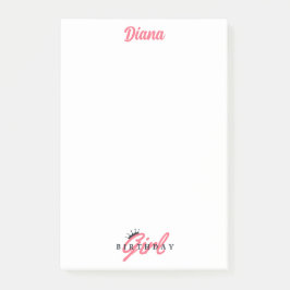 かわいい誕生日ガール，名前をカスタムする,シンプルパーソナライズされた ポストイット