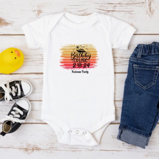かわいい誕生日クルーズシップ家族旅行サンセット Tシャツ