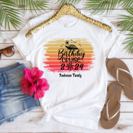 かわいい誕生日クルーズシップ家族旅行サンセット Tシャツ